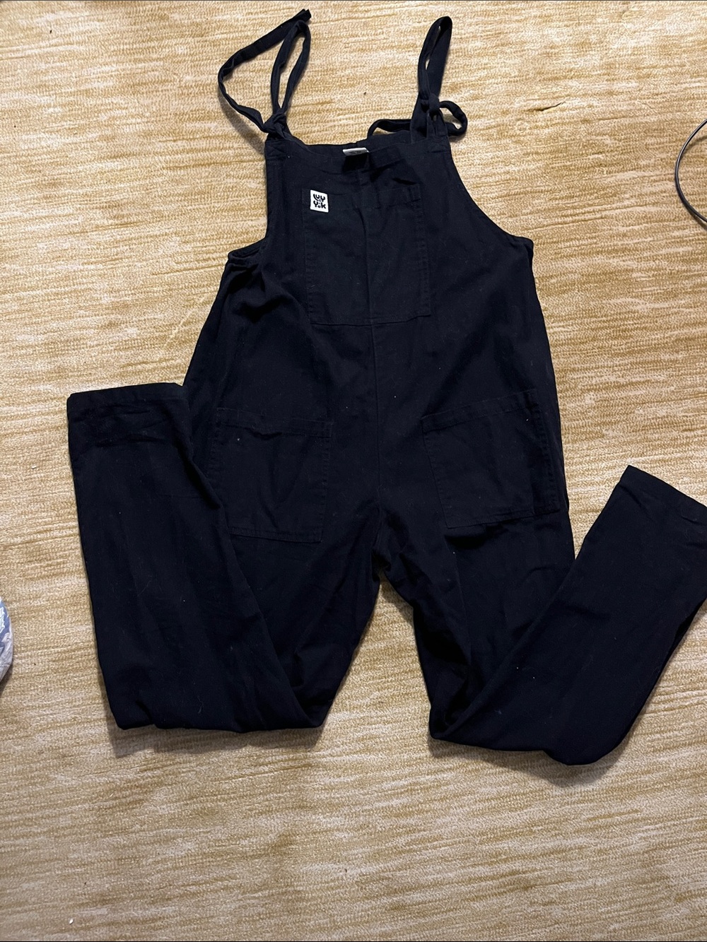 Lucy and Yak Umi Organic Cotton black dungarees US 8 UK 12